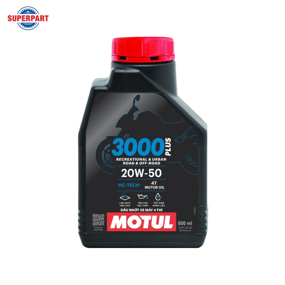 MOTUL 3000 PLUS 4T 20W50 0.8L THU Superpart ร้านขายอะไหล่รถยนต์ออนไลน์ - Motul