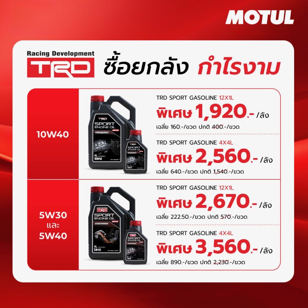Superpart ร้านขายอะไหล่รถยนต์ออนไลน์ - Motul ยกลัง